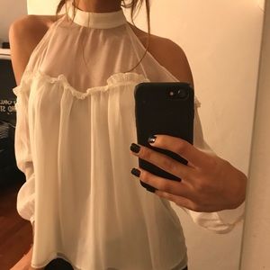 Zara chiffon cold should top